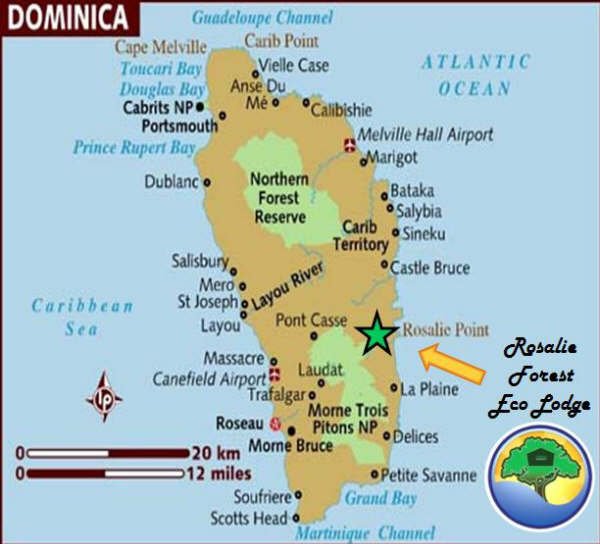 map of dominica